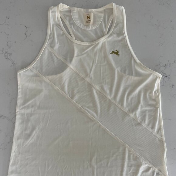Tracksmith Strata Singlet Lightweight Technical Racing w Coldblack Ivory Sz M - Picture 5 of 12
